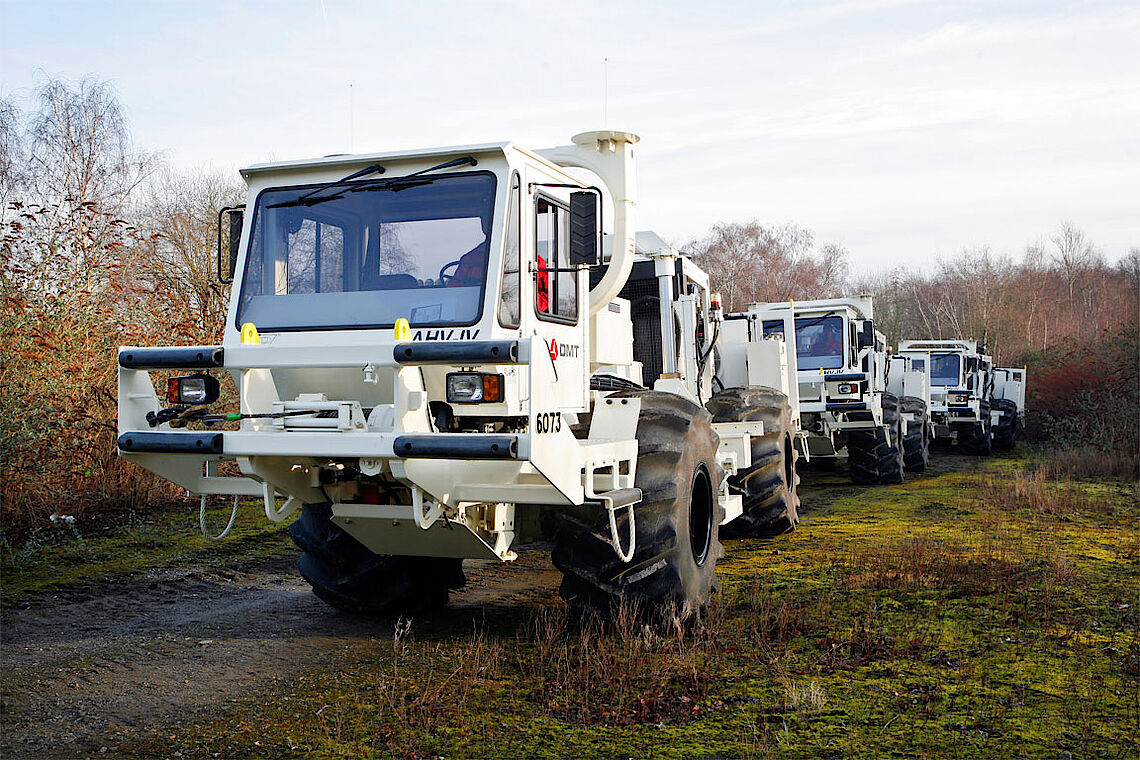 DMT vibroseis vehicles during site exploration