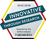Seal "Innovation through Research"