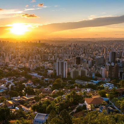 Belo Horizonte Luftbild der Stadt Belo Horizonte, Brasilien