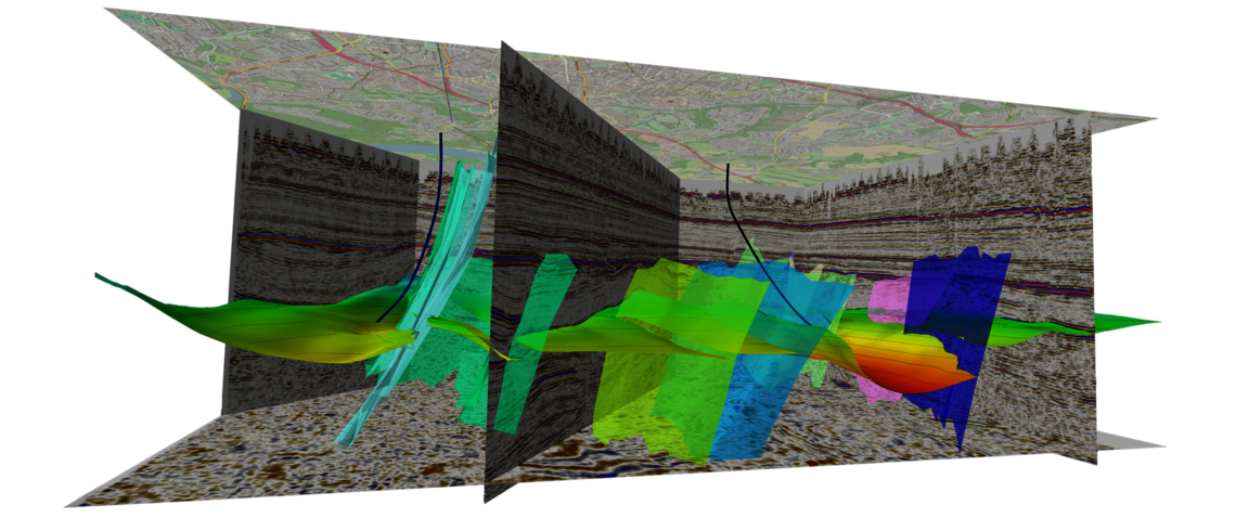 3D-Einblick in den Untergrund bis in mehrere Kilometer Tiefe liefert die 3D-Seismik der DMT