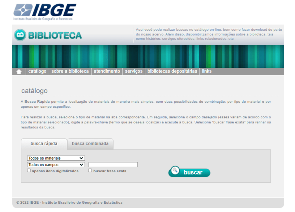 Instituto Brasileiro de Geografia e Estatística Brazilian Institute of Geography and Statistics