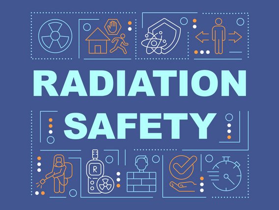 Radiation Safety Symbolbild mit dem enhaltenen Text "Radiation Safety"
