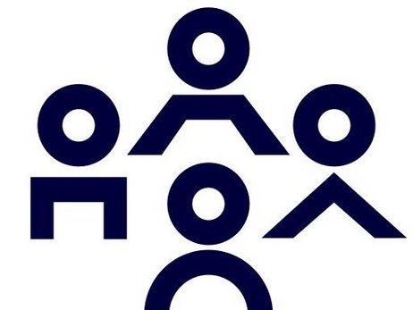 TÜV NORD Icon, das das Thema Diversität symbolisiert. Vier Menschen sind aus unterschiedlichen Formen zusammengesetzt.