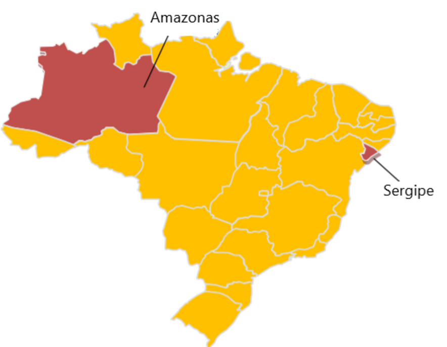 Reservas Brasileiras de Potássio Um mapa com as reservas brasileiras de potássio