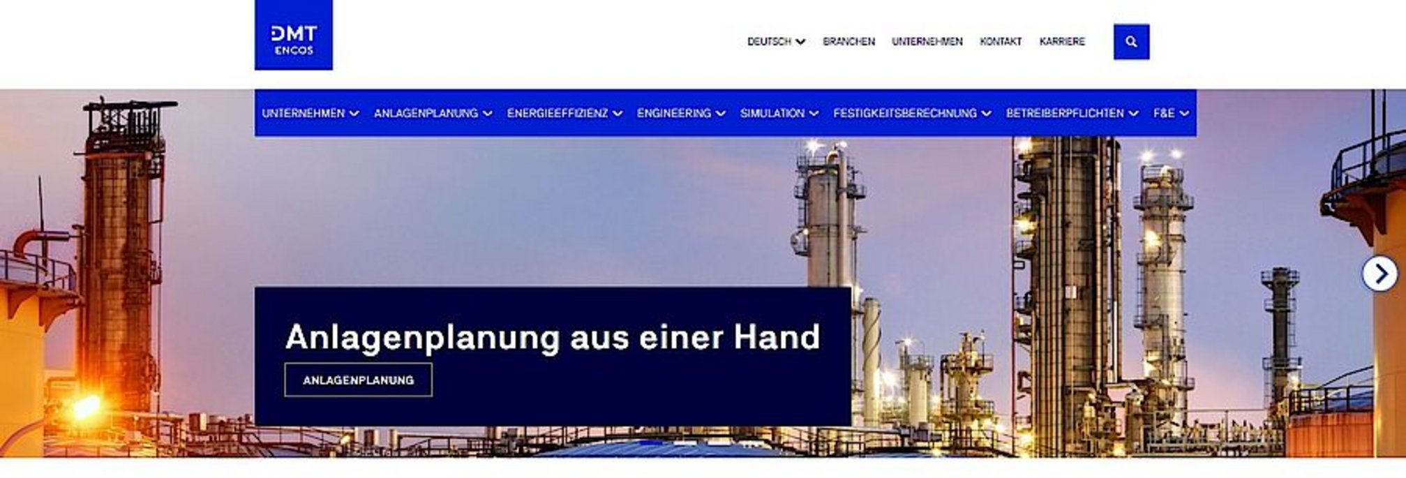 ENCOS Webseite Die neue Webseite von DMT ENCOS