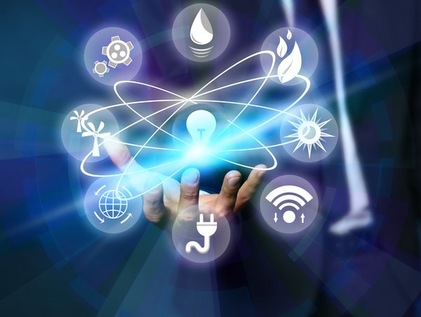Businessman pressing button on virtual screen, closeup. 