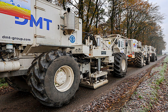DMT Vibro Trucks for deep geothermal energy in germany
