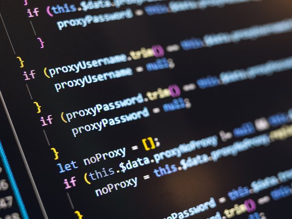 Softwareentwicklung Teil eines Bildschirm mit Programmiersprache