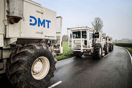 DMT Vibro Trucks for deep geothermal energy in germany