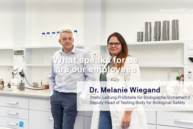 Melanie Wiegand und Knut Hirsch in einem Labor