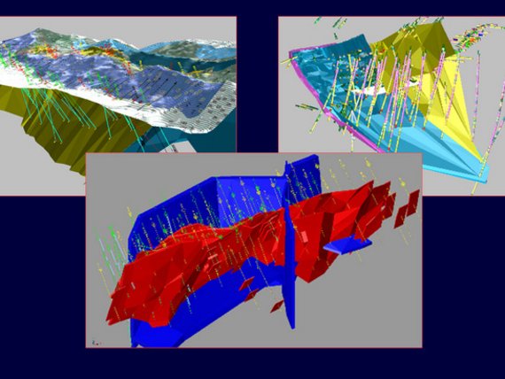 Implementação de visualização e modelagem geológica.