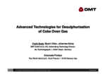 Entschwefelungstechnologien (Präsentation, Englisch)  Presentation Technologies for Coke Oven Gas Desulphurisation