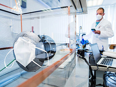 Protective masks for the health care system DMT acts as an inspection body for COVID-19 protective masks