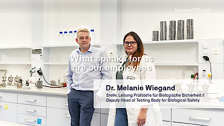 Was für uns spricht sind unsere Mitarbeitenden: Dr. Melanie Wiegand, mikrobiologische Sicherheit Was für uns spricht sind unsere Mitarbeitenden: Dr. Melanie Wiegand, mikrobiologische Sicherheit