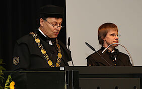 Univ. Prof. Wilfried Eichlseder (l.), Prof. Bodo Lehmann (Photo: Foto Freisinger) Univ. Prof. Wilfried Eichlseder (l.), Prof. Bodo Lehmann (Photo: Foto Freisinger)