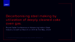 Decarbonising steel making by utilization of deeply cleaned coke oven gas
