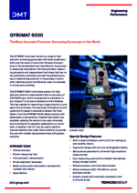 Data Sheet GYROMAT 6000 Info - Gyroscope